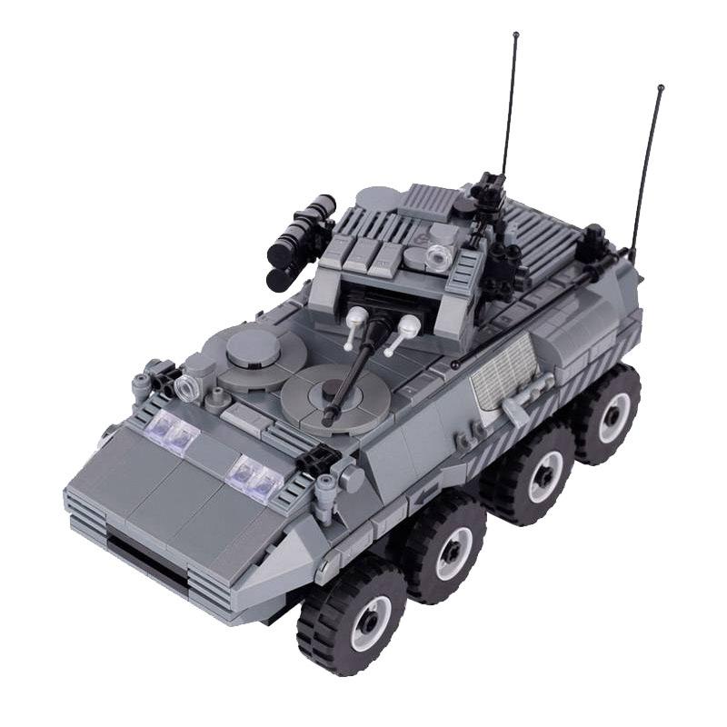 Военный США Франция Великобритания Бронированная машина MOC Конструктор Фигурка солдата Танк Орудийная тележка Пушка Медицинский грузовик Транспортная игрушка K33