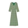 Женское длинное зеленое ретро платье-халат Millo