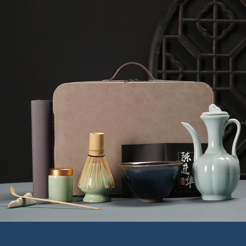 7 шт./набор ручной работы для дома, легко чистящийся чайный набор матча, подставка для инструментов, миска, венчик, совок, подарочные церемониальные традиционные японские чайные сервизы