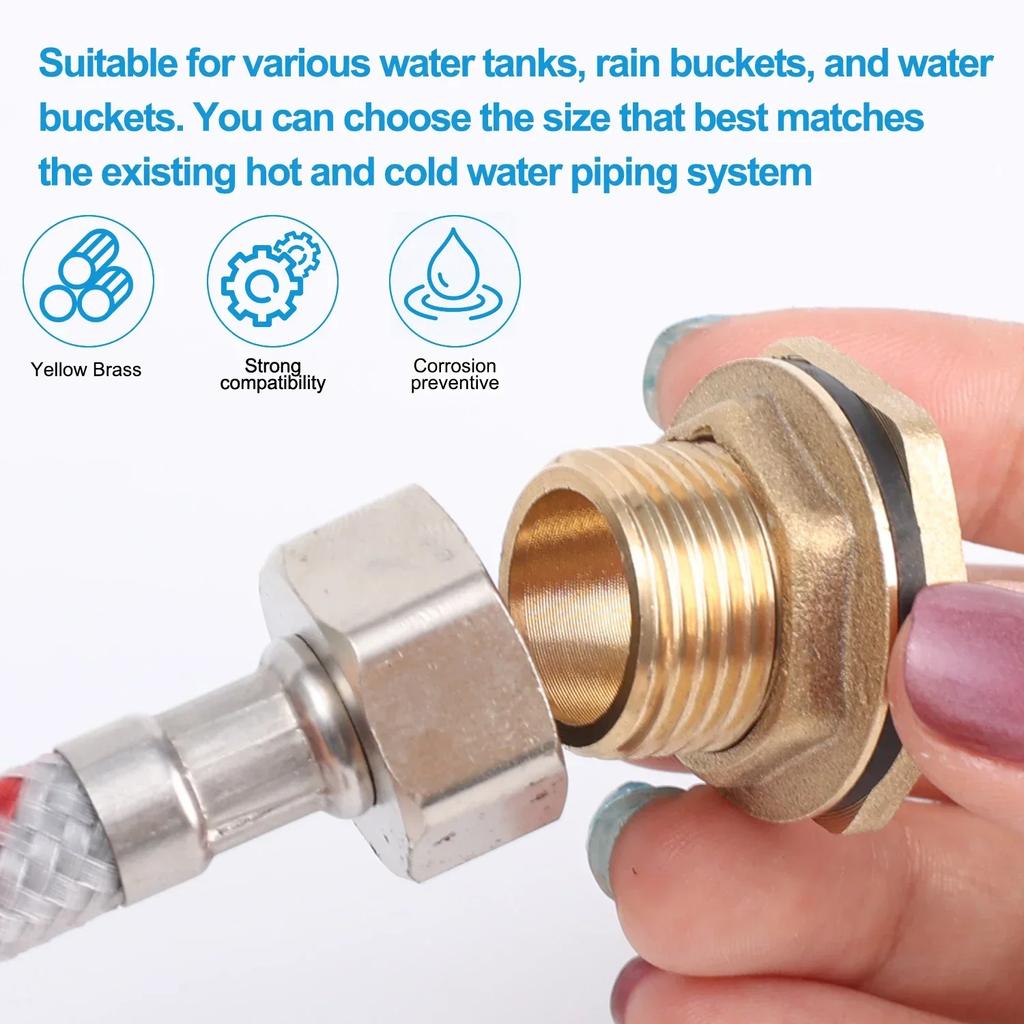 1-6PCS Water Tanks Tap Connector Brass Tap Click-Lock Hose Buckets Joint Adapter Water Pipe Connector Garden Irrigation Fitting