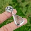 925 Sterling Silver Natural Elestial Quartz White Topaz Bezel Mermaid Pendant