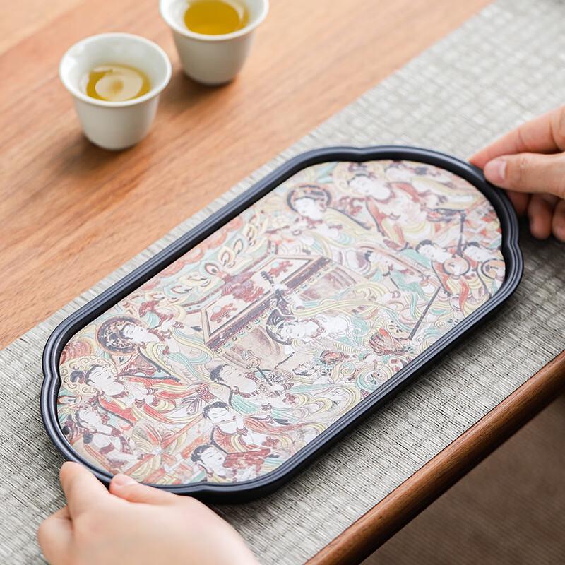 Чайный поднос в китайском стиле из керамики Чжиняньхуа