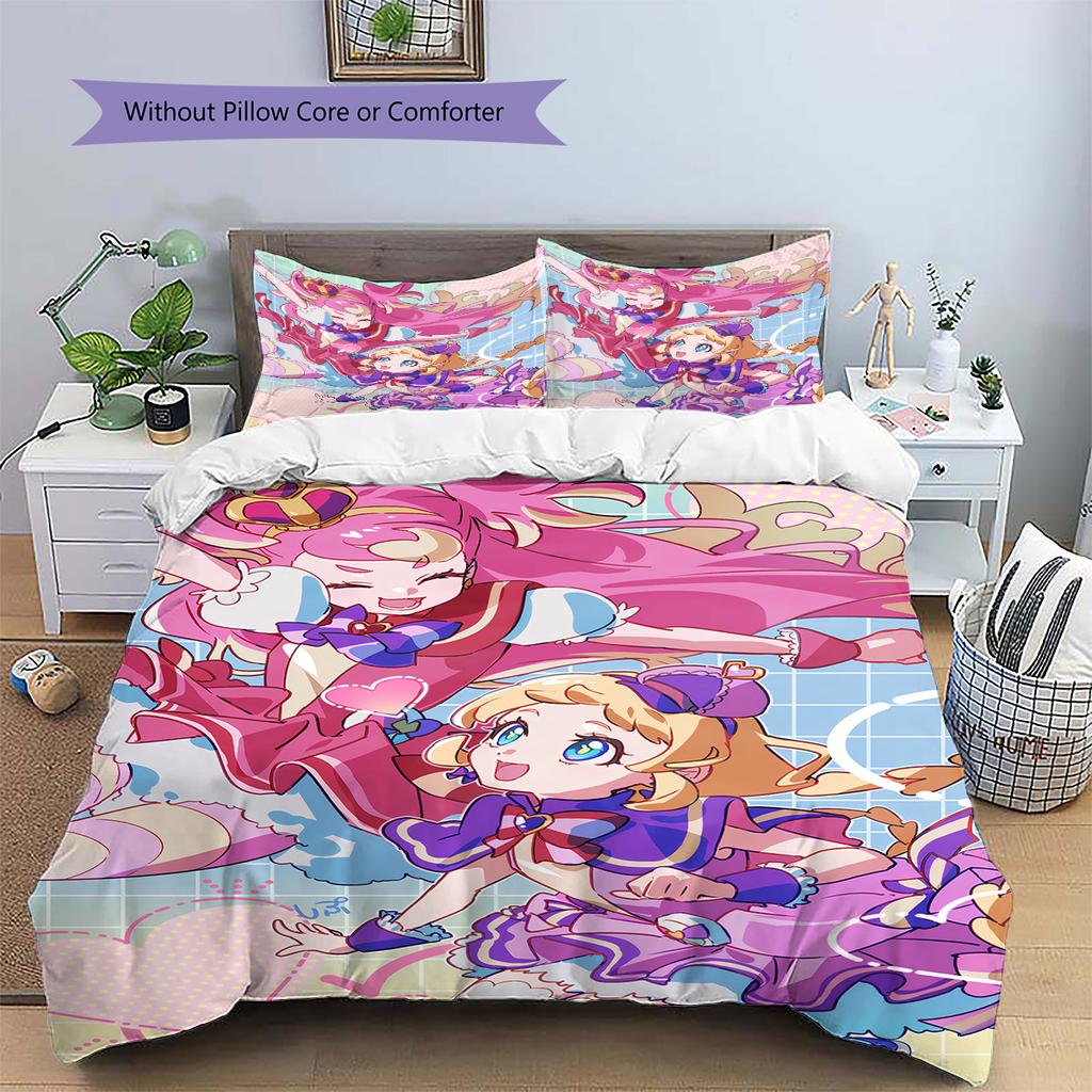 Постельное белье Pretty Cure Best Friends: пододеяльник и наволочки, Постельное белье для фанатов Pretty Cure, Идеальный подарок.chl