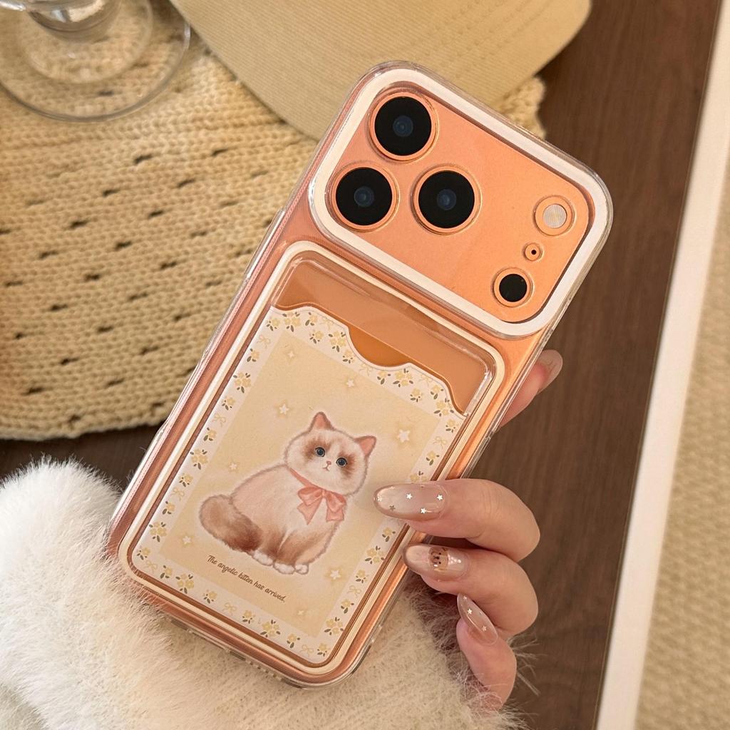 Милый котенок Кошелек Чехол для телефона для iPhone 16, iPhone 17 и iPhone 17 Pro Max