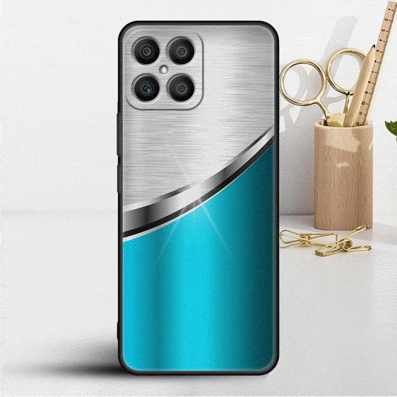Чехол с текстурой темного шлифованного металла и классным принтом для Honor X8 X8a 90 X9a 8X 70 50 20 Magic5 Pro 9X P60 P50 Черный Мягкий Чехол для Телефона