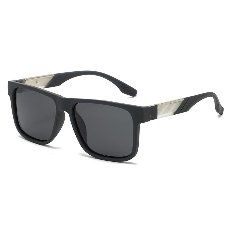 Trendy Daily Sunscreen Sunglasses Square Frame Comfortable Nose Pad Long Wear No Pressure Face Shape Friendly Sunglasses JG3007