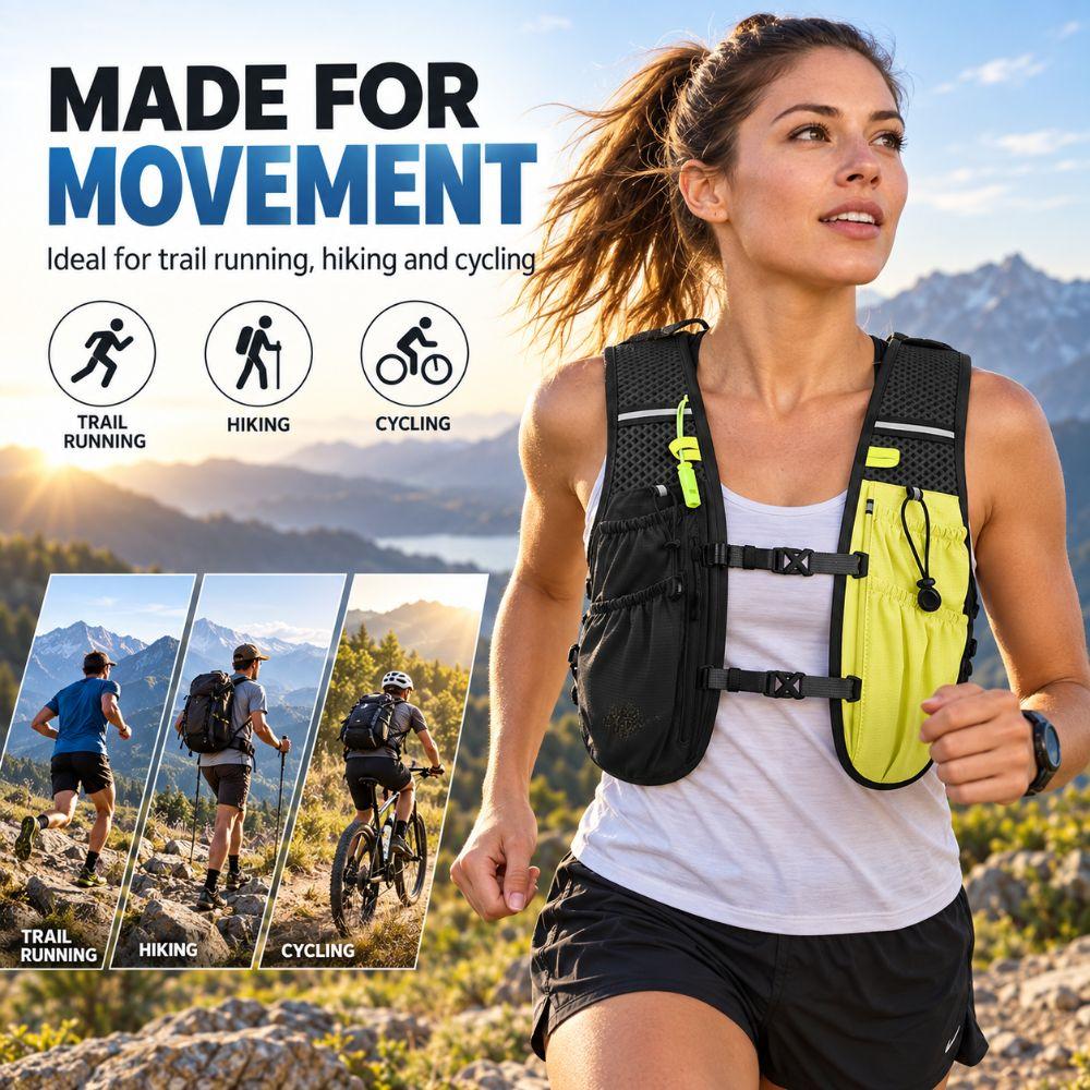 Lightweight Running Hydration Vest Reflective Hydration Backpack Trail Running Pack Trail Running
