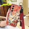Elderly lady Waterproof Phone Case For Realme C65 Chinese style Fashion Lanyard Ring Silicone Soft case Dirt-resistant