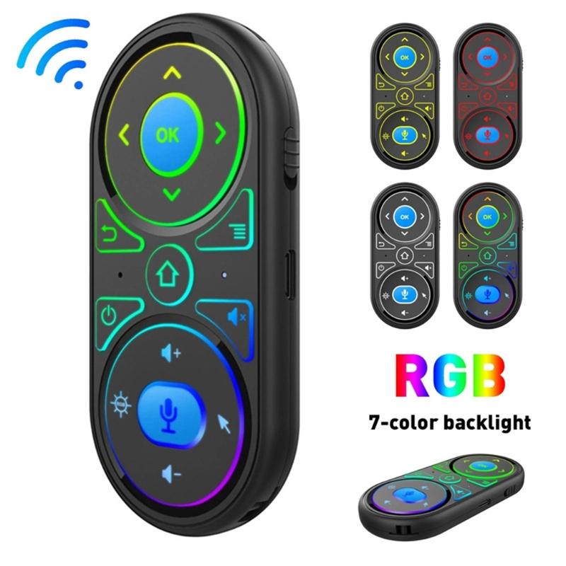Умная подсветка 2.4G Гироскопическая Air Mouse ИК-обучение Голосовой поиск для Smart TV Проектора Компьютера ТВ-приставки