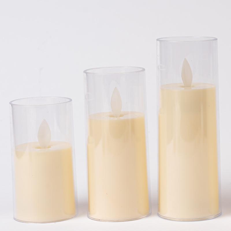 Светодиодные беспламенные свечи, имитация акриловой свечи, свадебная романтическая свеча, лампа с батареей, вечерние рождественские украшения для дома