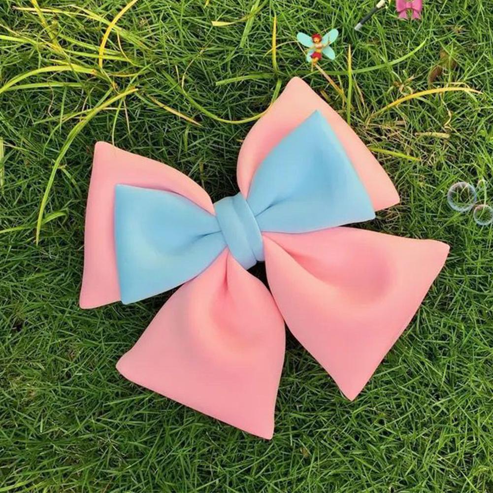 Двухцветный бант для украшения шлема мотоцикла, аксессуары для шлема электрического велосипеда для украшения кузова автомобиля, бант для девушек и женщин