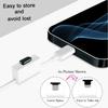 2Pcs Metal Charging Port Dust Plugs Compatible with iPhone Series, Lightning Port Cover Protector with Holder for iPad AirPods