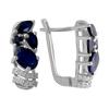 Серебряные серьги с натуральным сапфиром 3.643ct (2051855)