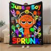 1pc, "Sprunk Lovers' Rainbow Character Print Blanket, Perfect for Home Decor, Couch Cover, Travel, Camping, Car, Beach, Office Nap, Gift Idea"B061