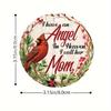 Christmas Tree Paradise Mother Memorial Pendant, a Cardinal Ornament for Honoring Lost Loved Ones.