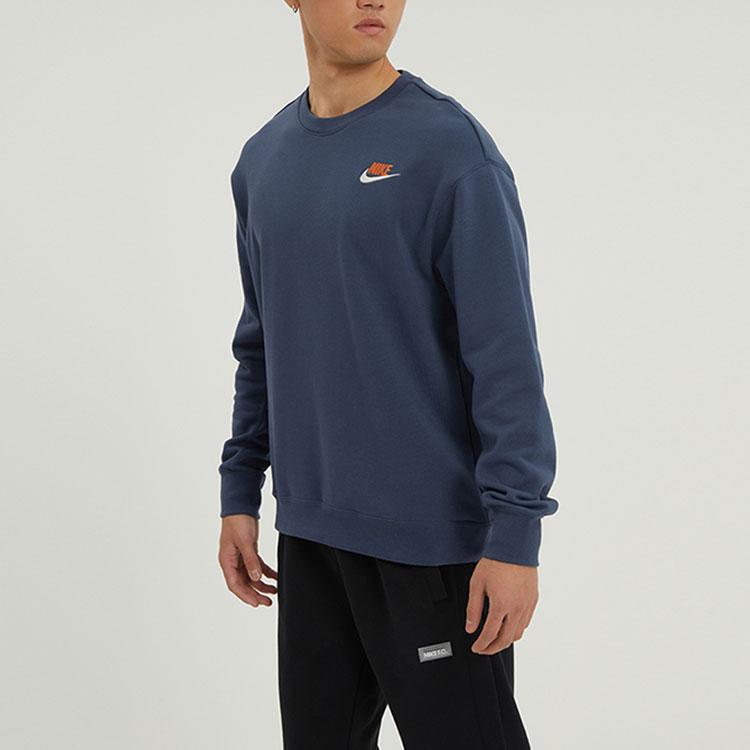 Nike Sweatshirts Men's Blue Crew Neck Moderate Regular DR7834-437