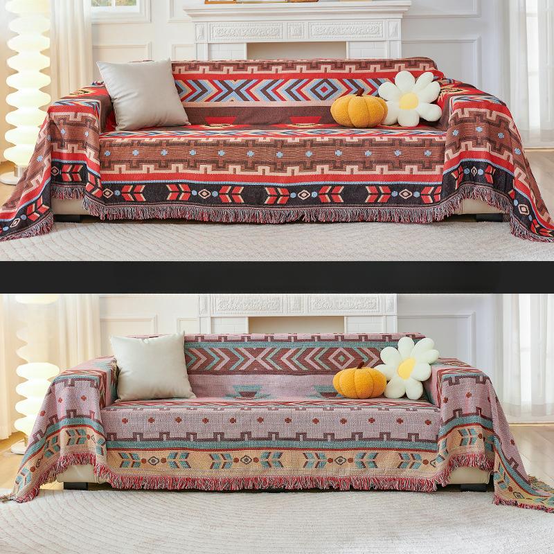 Ins Panda Sofa Towel Cover Cloth Outdoor Living Room Sofa Cover Towel Double-Sided Sofa Cushion Four Seasons Universal Sofa Cover