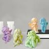 3D Силиконовая форма для свечи «Девочка, собирающая цветы», DIY, Крылья желаний, Девочка, свеча, форма для гипса, мыла, смолы, инструмент для выпечки шоколадного торта, подарок