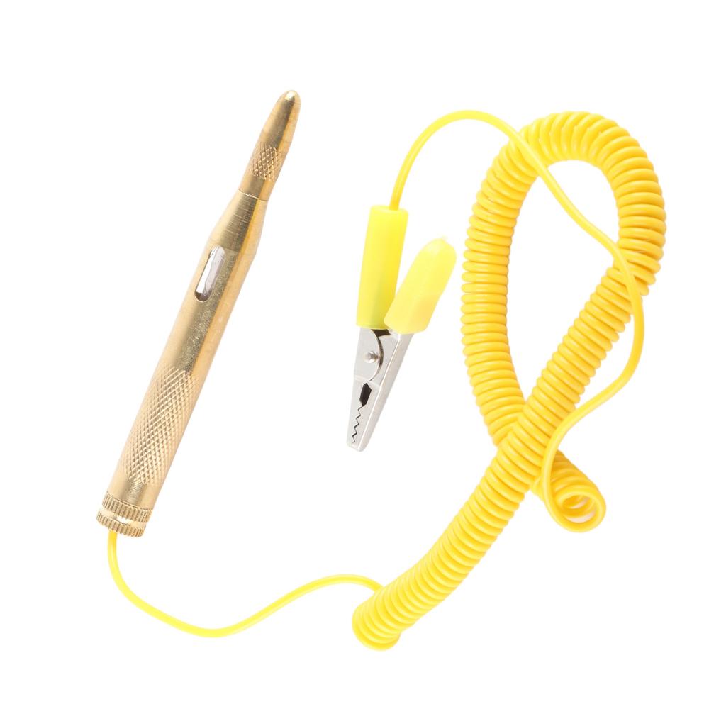 Тестер автомобильных цепей постоянного тока 6 В 12 В 24 В Лампочка Тест напряжения Ручка Карандаш Желтый