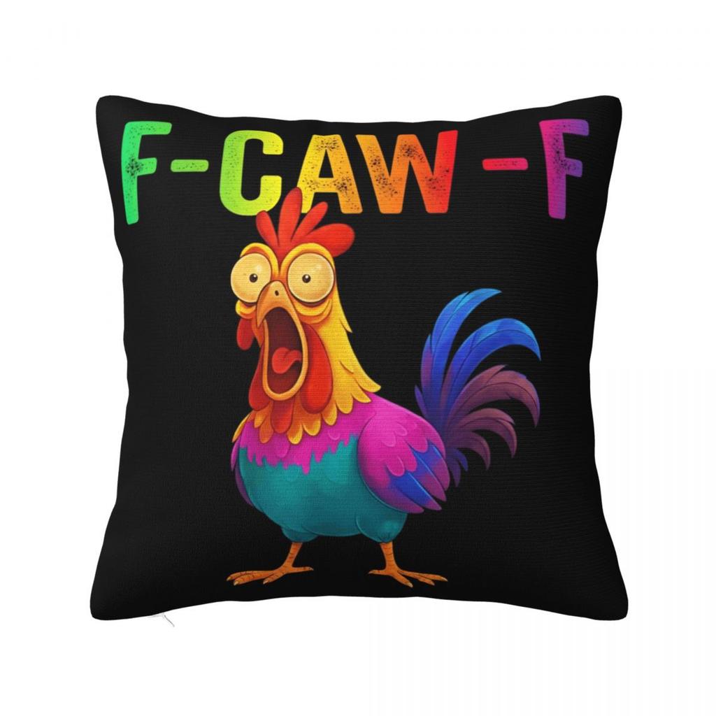 FCAWF Chicken Funny Crazy Screaming Coffee Pillow Case Cushion Cover Soft Pillow Cover Retro Trendy Pillowcases For Room Chair