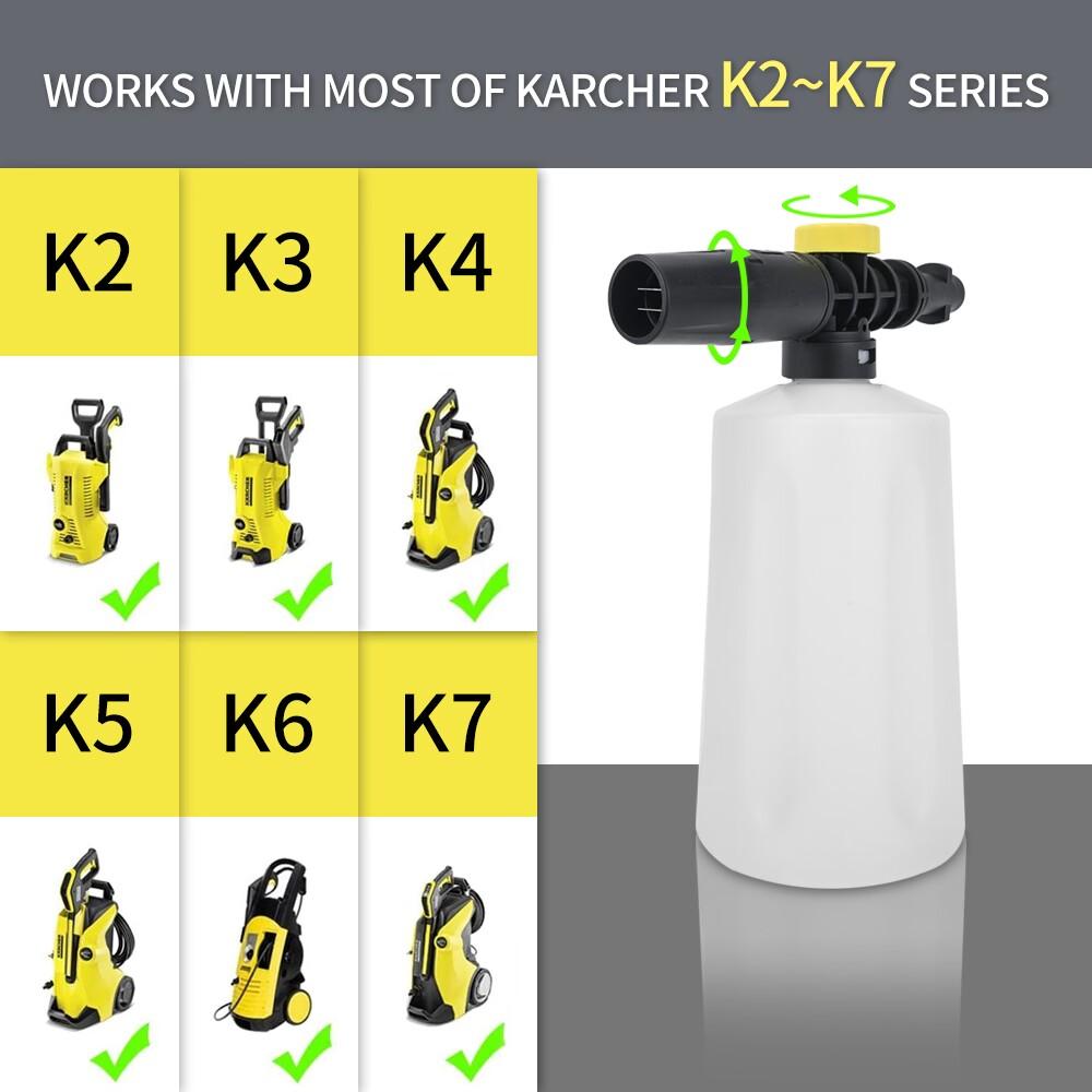 Мойка высокого давления для автомобиля, пенопластовая насадка для мытья снега, пенная насадка, пенная пушка, генератор пены для мойки высокого давления Karcher