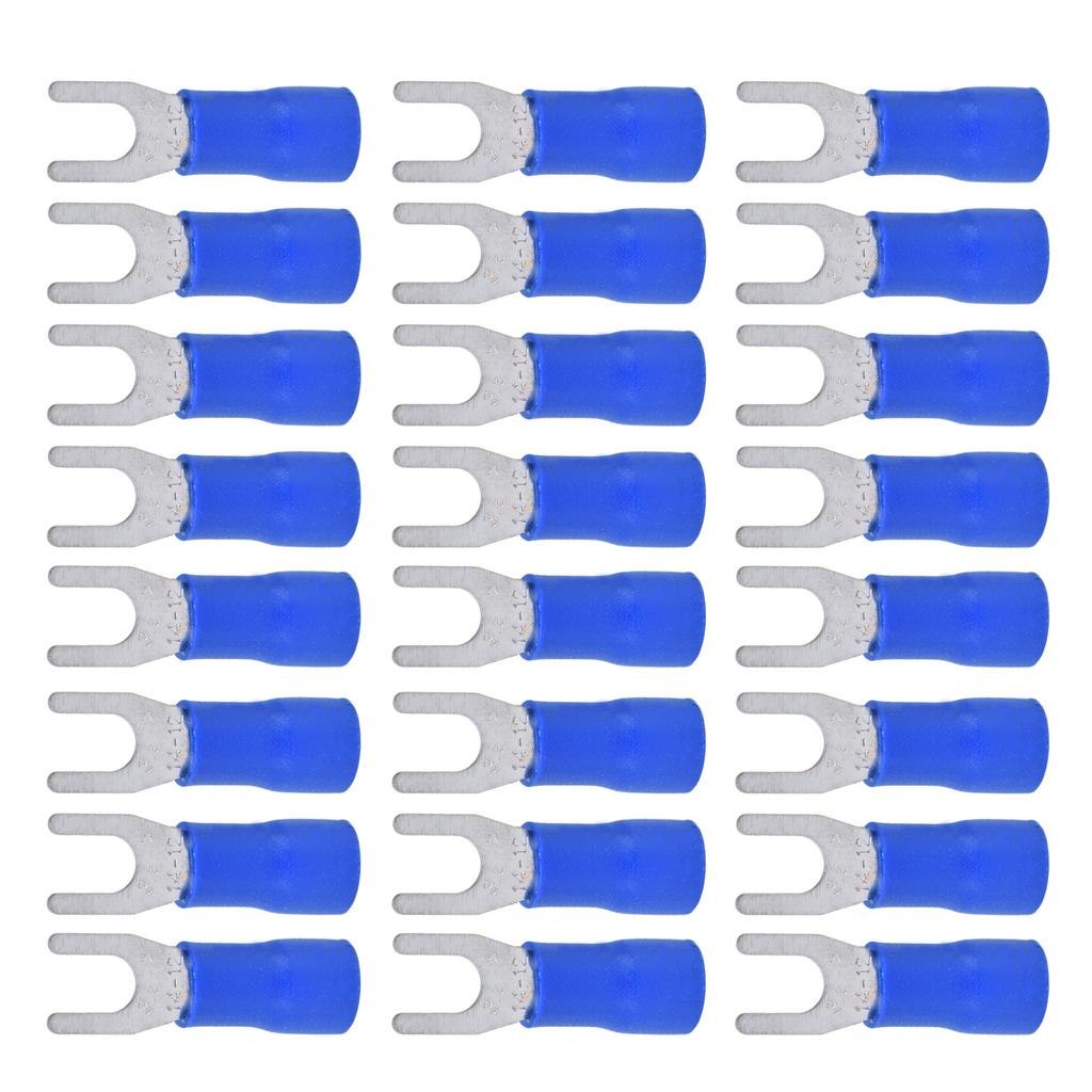 50Pcs Fork Terminal Insulated 14‑12AWG Wire Crimp Connector Set Kit for Equipment SV3.5‑4