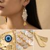 Design Sense Fish-shaped Earrings Creative Multi-layer Shell Scaly Tassel Drop Earrings Niche Summer Beach Vacation Jewelry