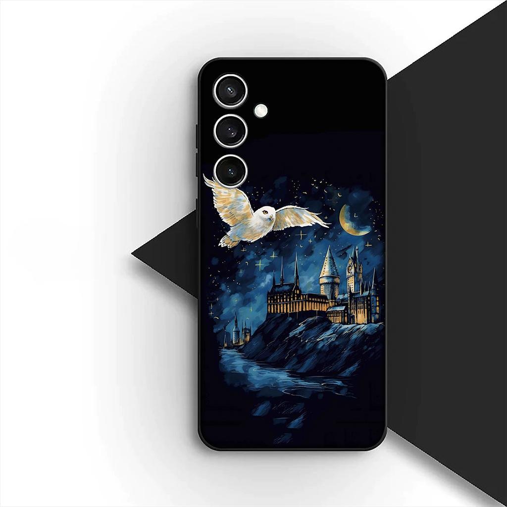 Soft Cover for OPPO A80 A18 A16 A40 A17 A15 A38 A78 A79 A54 A57 A12 A60 4G 5G Casing Phone Case Owl Art Harries Wand Potters