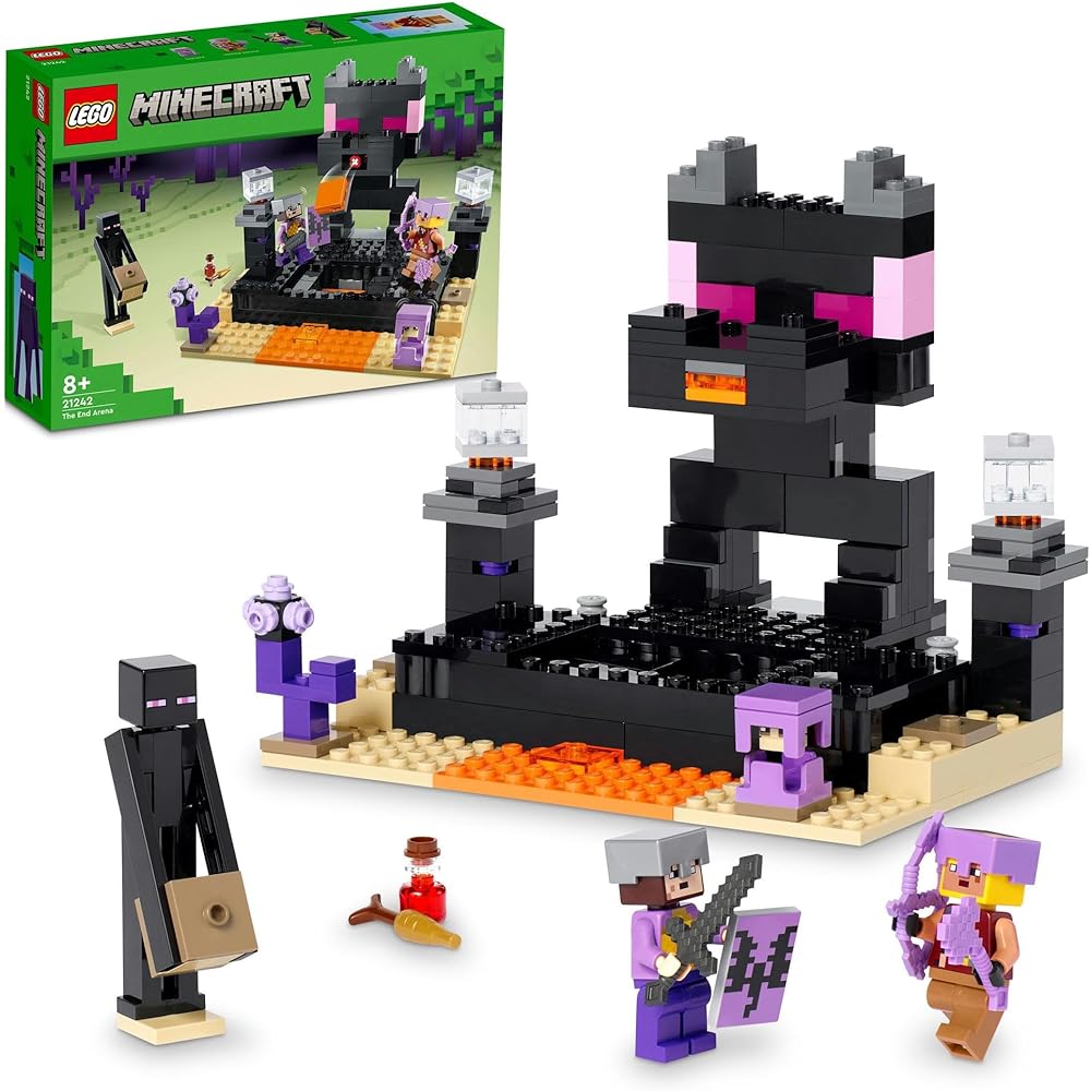 LEGO Minecraft End Arena Building Set 21242 for Kids Ages 8-10, Creative Toy Blocks for Boys and Girls
