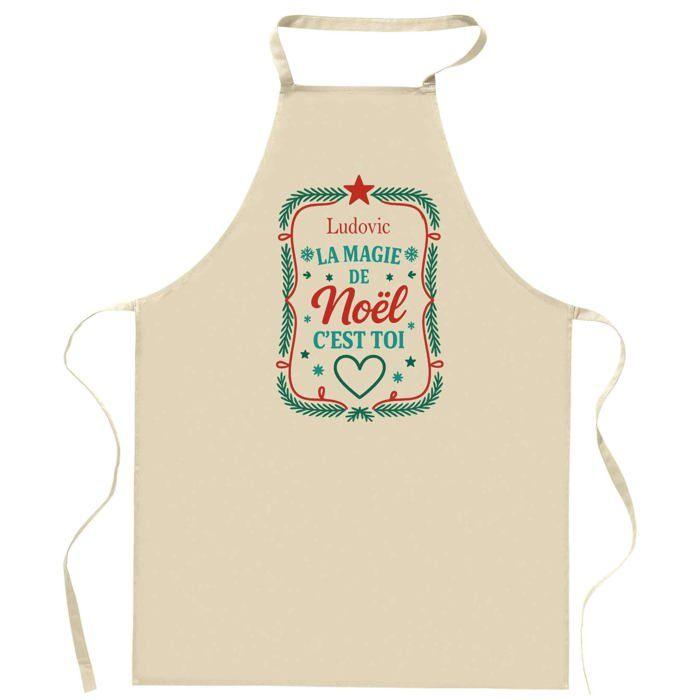 Tablier de cuisine - Ludovic - Motif Magie de Noël - Coton - Rectangulaire