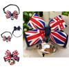 Галстук-бабочка Юнион Джек, ошейник для питомца с колокольчиком, идеально подходит для собак и кошек малых и средних размеров