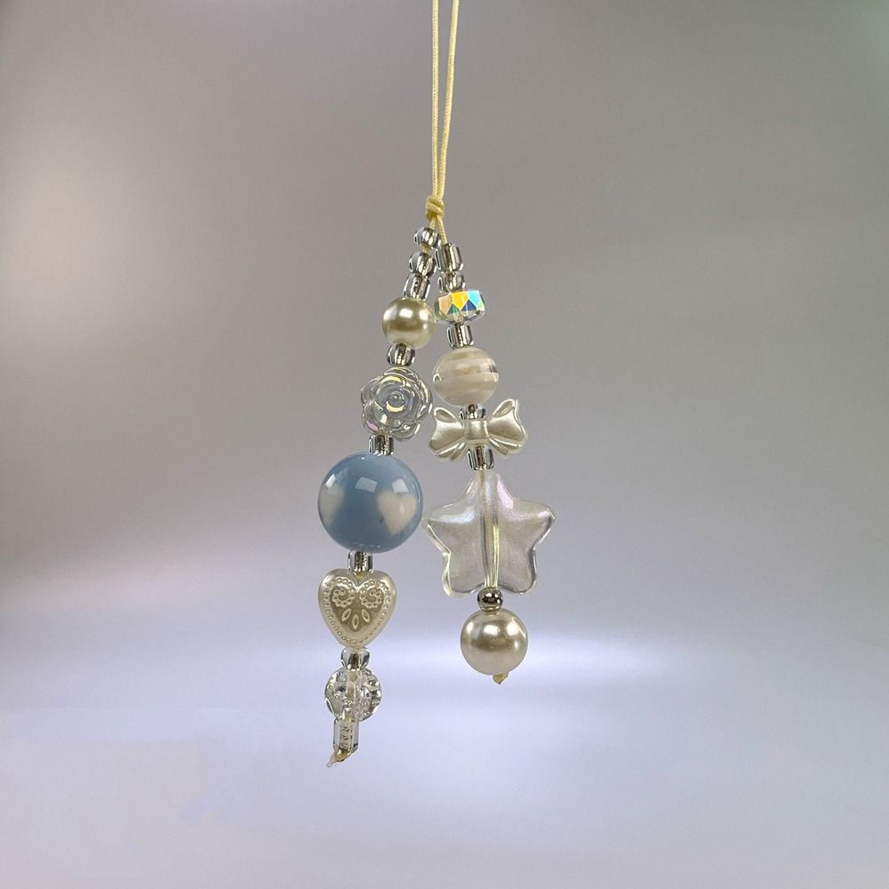 Gothic Style Y2K Phone Strap Star Heart Cell Phone Chain Fashion Mobile Phone Lanyard Phone Charm