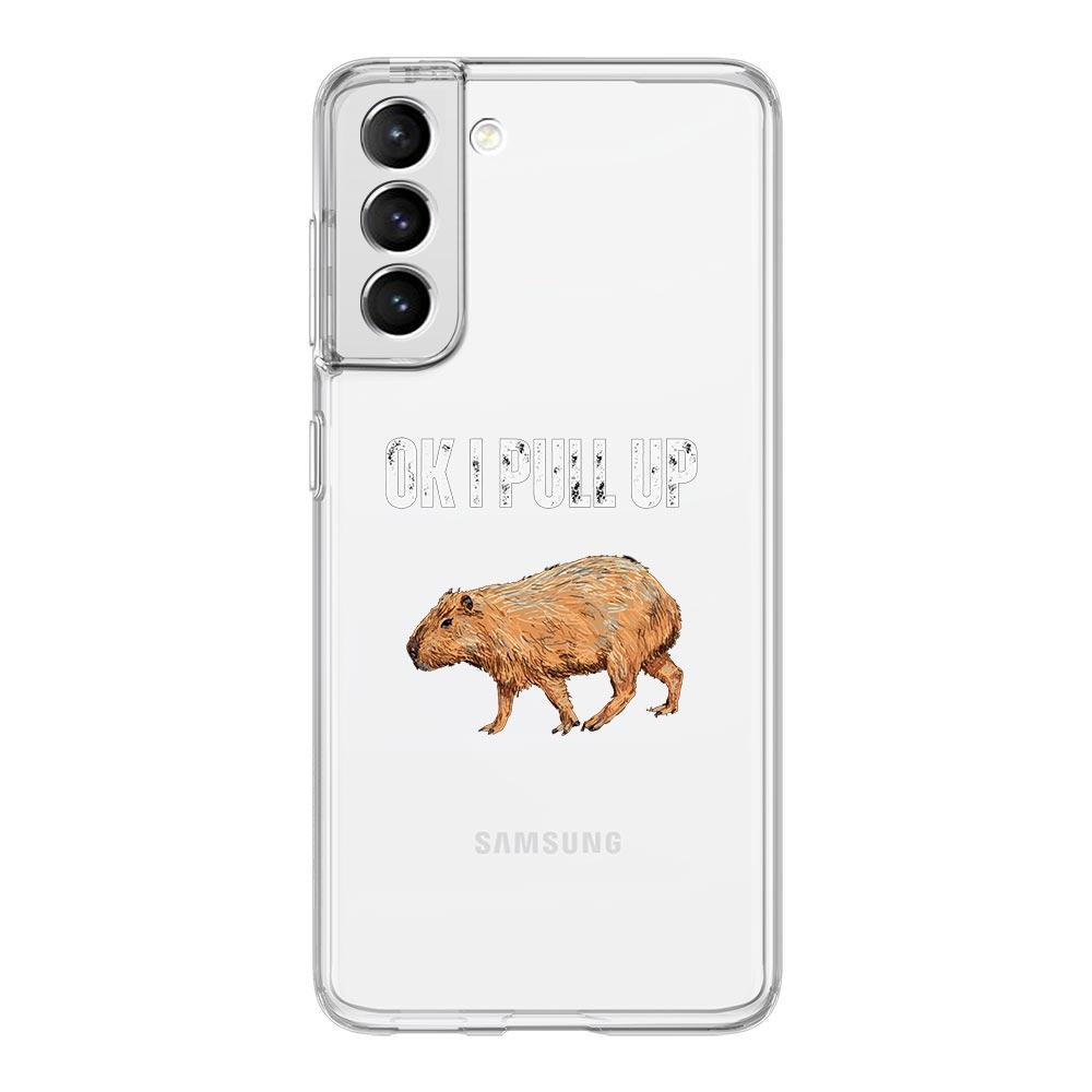 Cute Cartoon Capybara Phone Case For Samsung Galaxy S23 S22 S20 Ultra S21 FE 5G S10 S9 Plus S10E S8 Note 20 Silicone Clear Cover