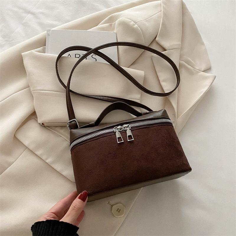 Ретро Высококачественная Матовая Повседневная Сумка-Ведро Под Мышку Женская Сумка Нишевая Мода Сумка Через Плечо Мессенджер Тренд