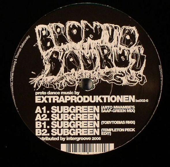 12-дюймовая пластинка EXTRA PRODUKTIONEN - Subgreen BS0026 Brontosaurus 2006 Германия Танцевальная и электронная музыка Б/у