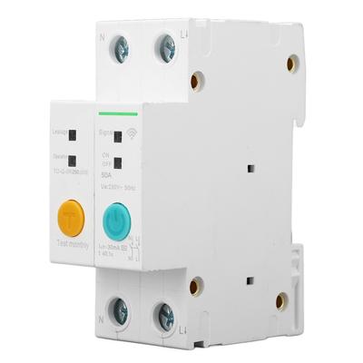 WiFi Автоматический выключатель 2P 50A 30мА Защита от утечки Ток утечки Защита от перегрузки Дистанционное управление через приложение Умный таймер Автоматический выключатель 230В