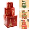 Большая Премиум 3 шт. Рождественская Подарочная Коробка с Крышкой Лентой Коробка для Рождественского Подарка Квадратная