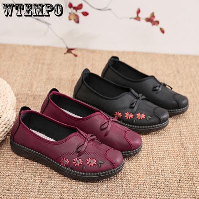 Женские туфли на плоской подошве, повседневные лоферы из искусственной кожи, женские модные мокасины без шнуровки, обувь для мам, удобная женская обувь