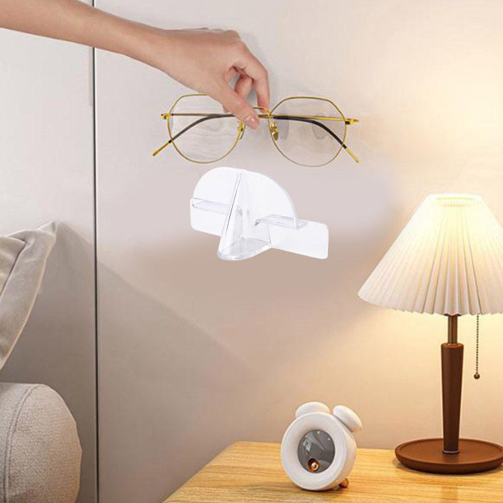 10Pcs Clear Glasses Storage Rack Wall Mounted Glasses Display Rack Living Room
