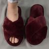 Fashion Women House Slippers Fur Fashion Warm Shoes Woman Slip On Flats Female Slides Cozy Home Furry Slippers