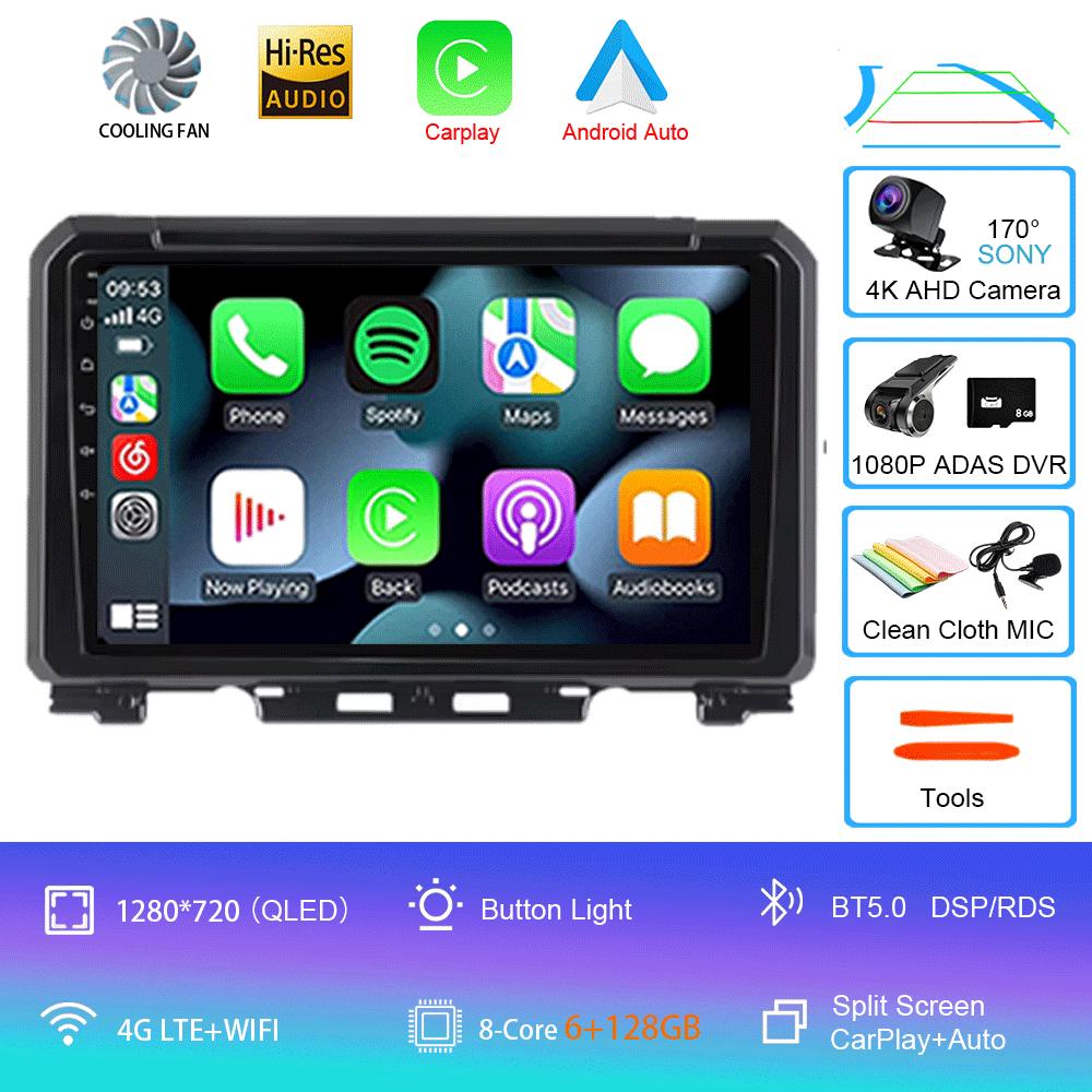 For Suzuki Jimny JB64 JB74 2018 2019 2020 Antoradio Android 14 2 Din Car Multimedia Stereo Player GPS Navigation Wifi DSP 9 Inch