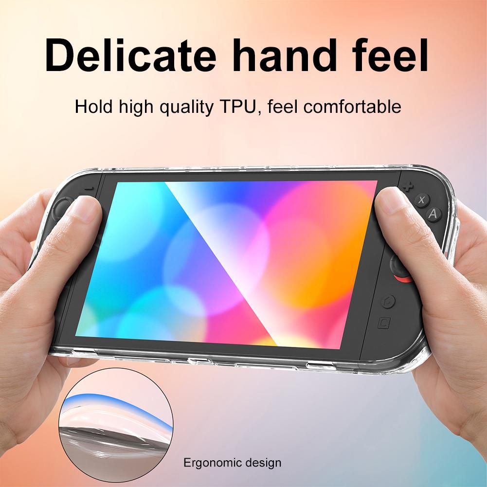 Прозрачный ТПУ чехол для Nintendo для Switch 2 Защитный чехол-накладка Противоударный Прозрачный Скин-чехол Мягкий Прозрачный чехол Игровые аксессуары