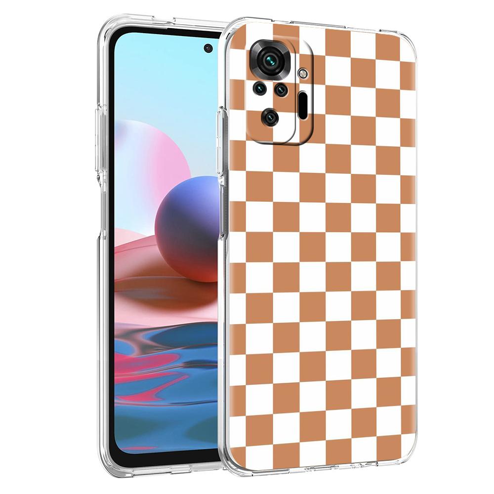 Клетчатый чехол для телефона Xiaomi Redmi Note 12 4G 11 10 Pro 5G 10C 10S 9S 9 9T 8T 9C 9A 8 8A 7 K50 K40