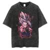 Винтажная стираная футболка с аниме Dragon Ball для мужчин и женщин, с коротким рукавом, уличная одежда, свободный повседневный топ, летняя