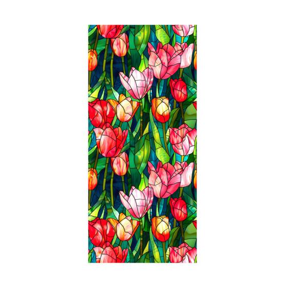 Витражная статическая оконная пленка Винтажная цветочная защитная пленка для защиты от солнца Водонепроницаемая пленка для покрытия окон из ПВХ