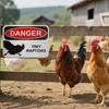 Chicken Hazard Sign 3D Printed Chick Danger Sign Indoor Outdoor Home Farm Garden Decorative Tiny Raptors Warning Sign