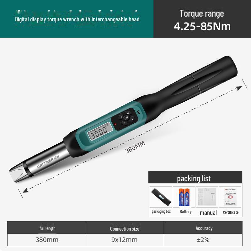 Цифровой динамометрический ключ Green Forest: Высокоточный, регулируемый, электронный тестер крутящего момента