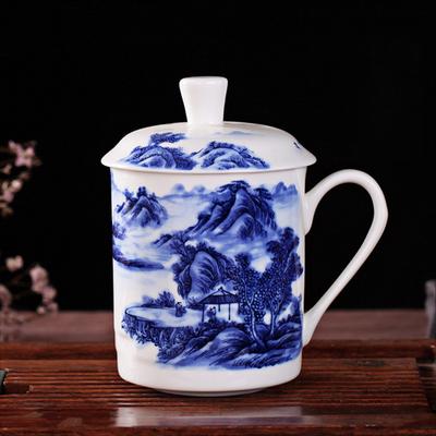 Кружка из костяного фарфора Керамическая офисная кружка с крышкой Большая емкость Домашняя кружка для чая