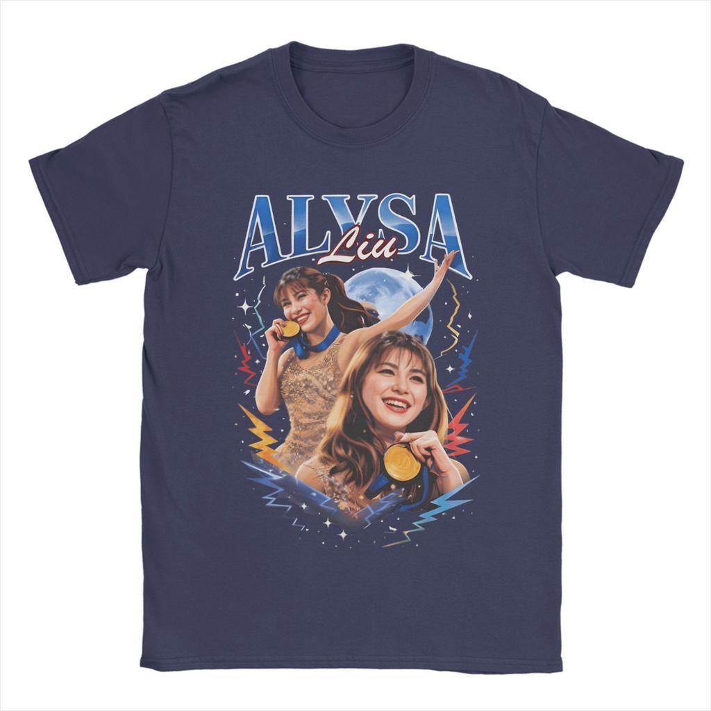 Alysa Liu Vintage Unisexs T Shirts Crazy Tee Shirt Short Sleeve O Neck TShirts Pure Cotton Big Size Clothes