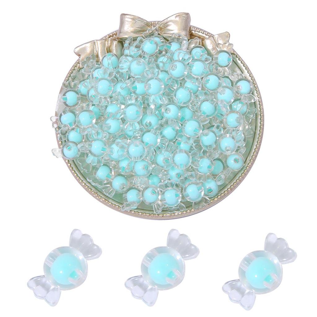 17x9mm 50pcs Acrylic Plastic Candy Shape Beads for DIY Jewelry Craft Making